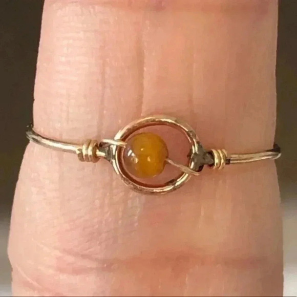 SIZE 6.25 Caramel Petite 14k Gold Filled Ring - Picture 1 of 4